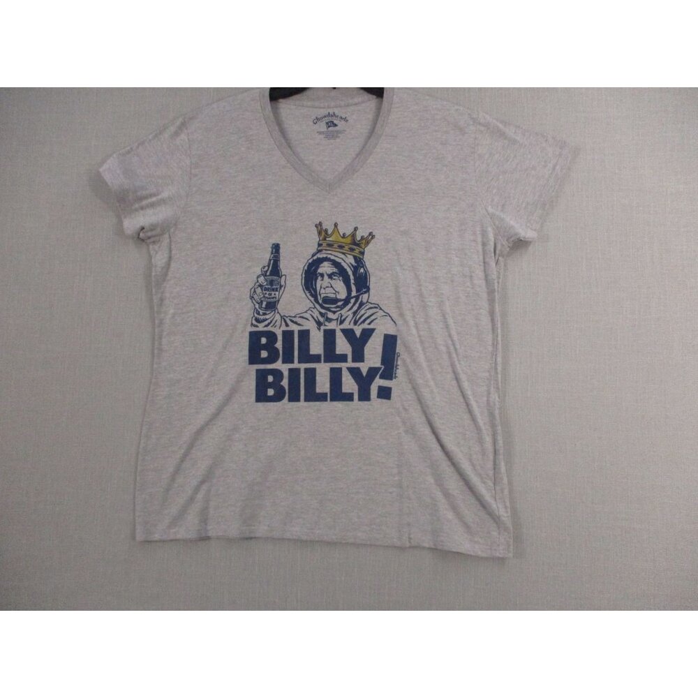 Chowdaheadz Billy Billy Graphic T-Shirt XL Gray V-Neck 100% Cotton Made In Hondu - Picture 4 of 7